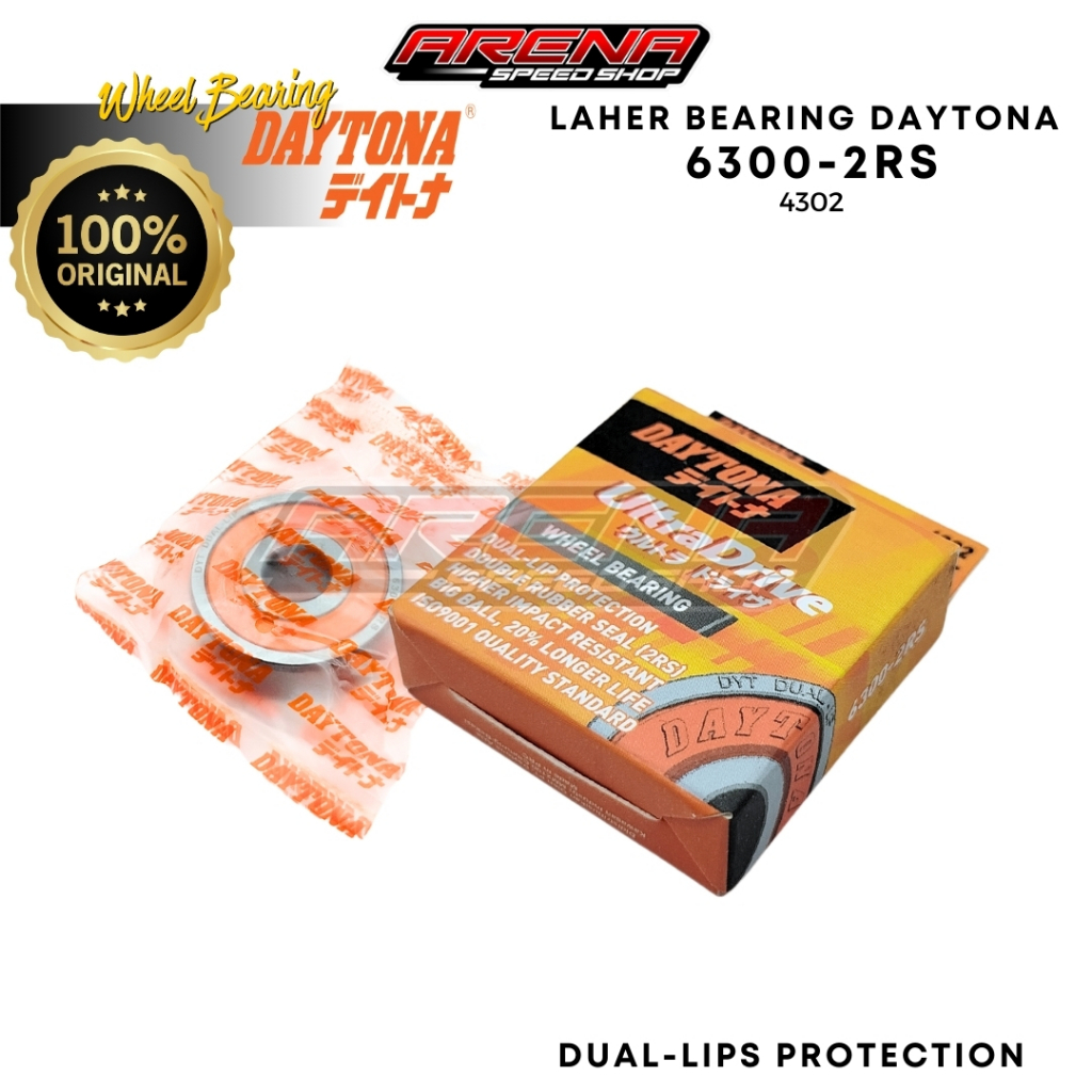 DAYTONA 4302 Wheel Bearing 6300-2RS - Laher Bearing 6300 Laker Bering Roda Jupiter MX King Mio Vega
