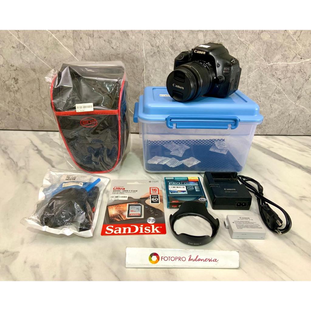 Paket lengkap Kamera Canon 600D (SECOND