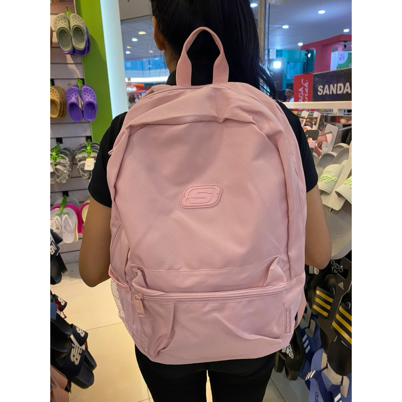 TAS RANSEL SKECHERS PINK LOGO PINK ORIGINAL STORE