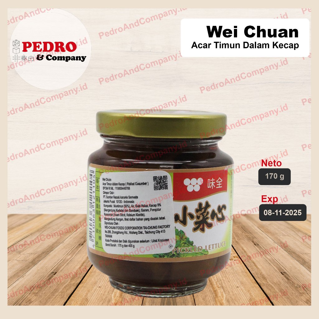 

Wei chuan pickled lettuce 170 gram - timun acar sawi dalam kecap