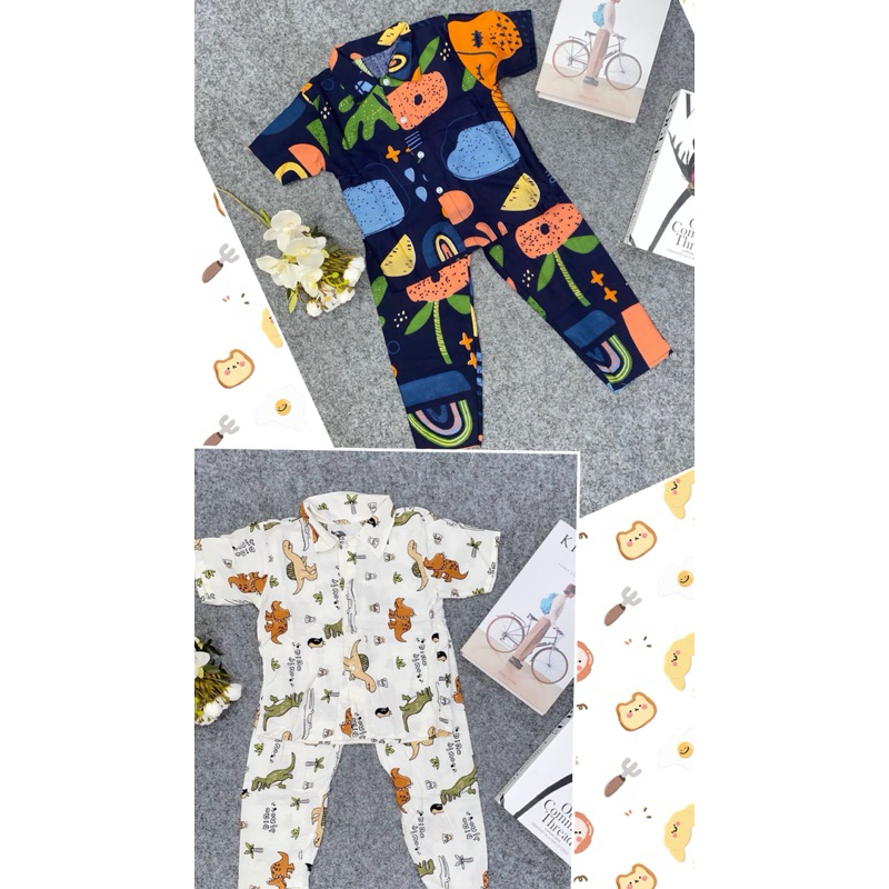 setelan Rayon anak / set piyama rayon / set piyama anak / piyama anak Rayon / setelan motif anak / s