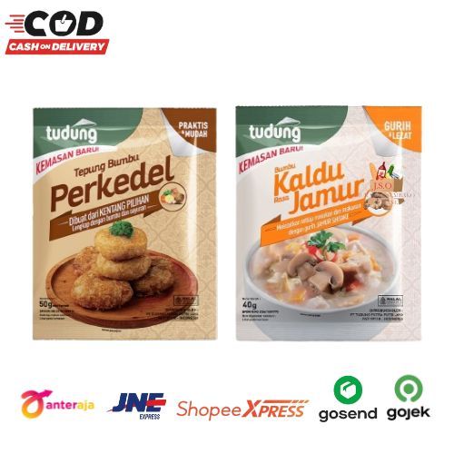 

[ JSO ] Tudung Tepung Bumbu Perkedel Bumbu Kaldu jamur 50gr Bumbu Siap Saji Enak