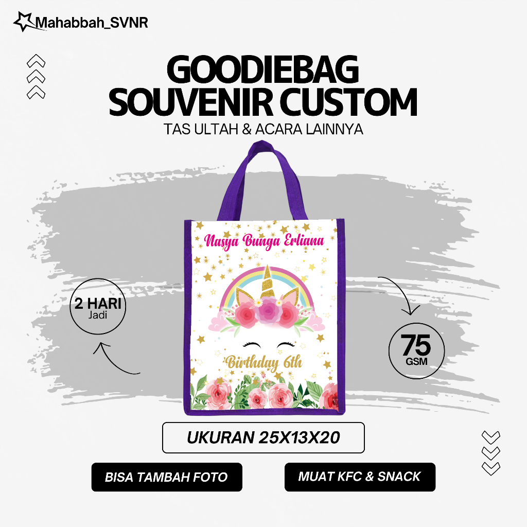 

GOODIE BAG POTRAIT MERMAID ATAU BISA PILIH KARAKTER LAIN / TAS ULTAH READY STOK MURAH / TAS ULANG TAHUN