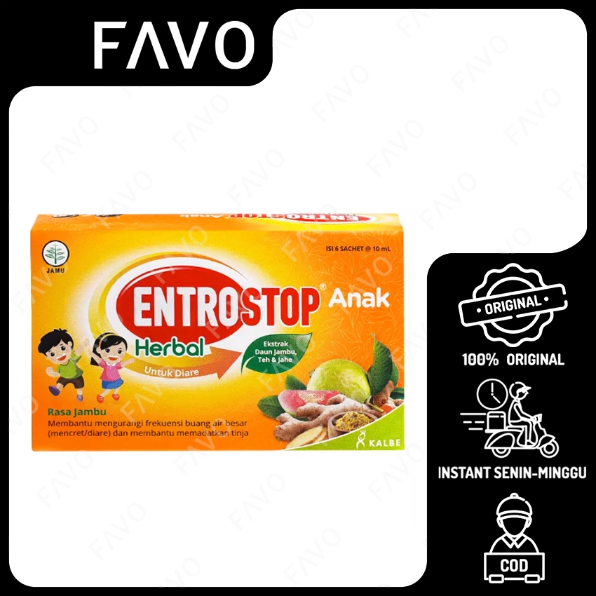 Entrostop Herbal Obat Diare Anak - 6 Sachet