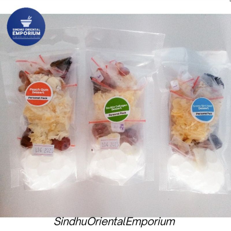 

Personal Pack Peach Gum Dessert/Double Collagen Dessert/Snow Birth Nest Dessert 80gram