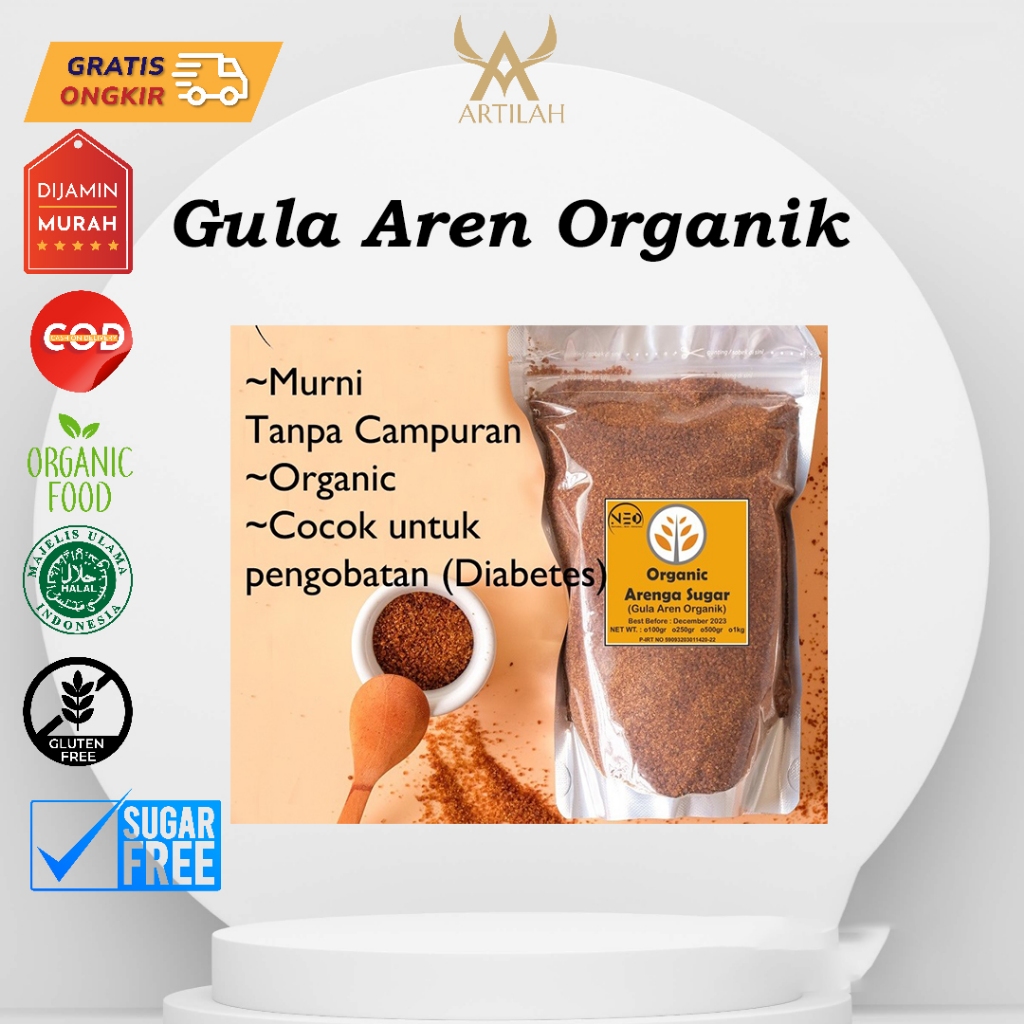 

Gula Aren Organik 100gram / Gula Semut / Arenga Sugar Organic GRADE A EXPORT QUALITY/ Tanpa Campuran Gula Tebu/ Gula Aren