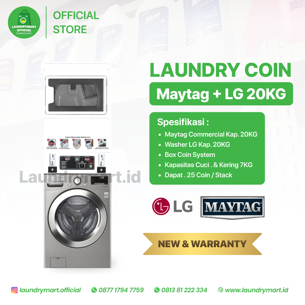 Laundry Coin Maytag & LG 20KG