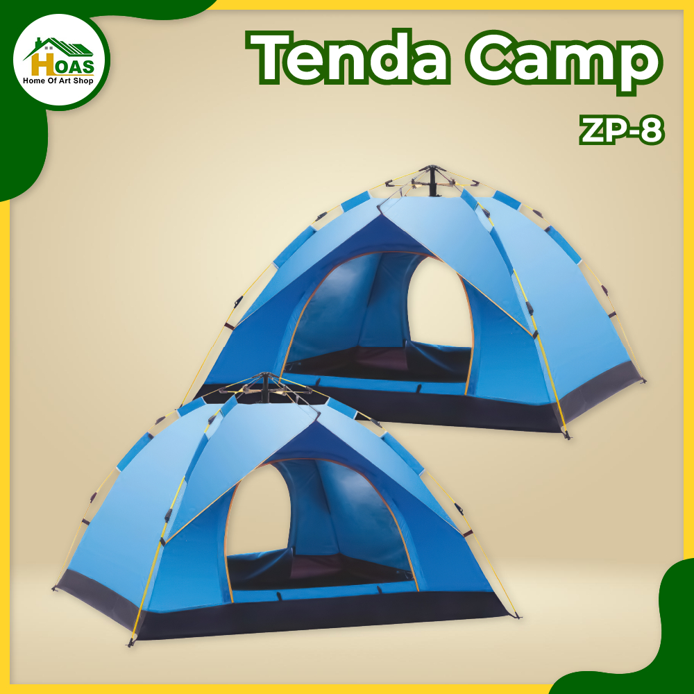 Hoas Official Shop Tenda Camping Biru Tenda camping lipat tenda camping Tenda Otomatis Outdoor & Ind