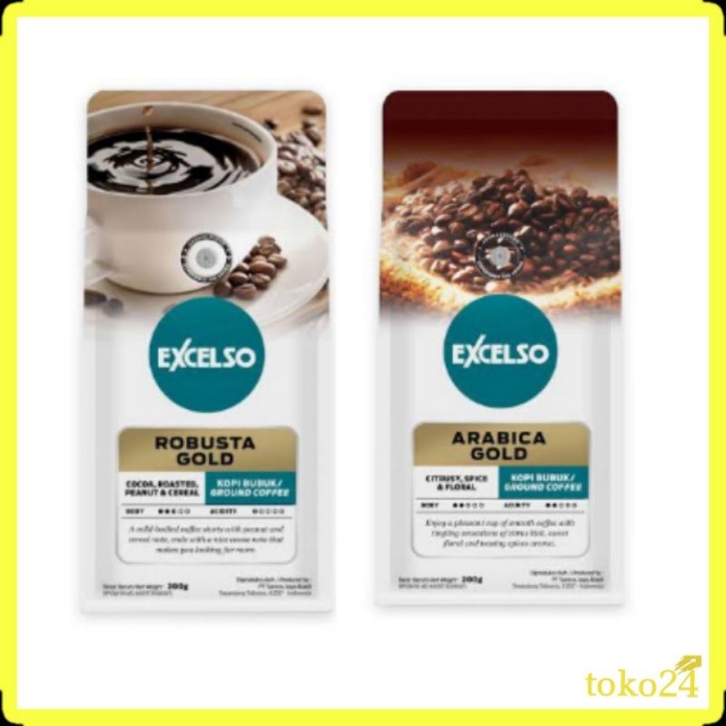 

Excelso Robusta & Arabica Gold Bubuk 200 gr