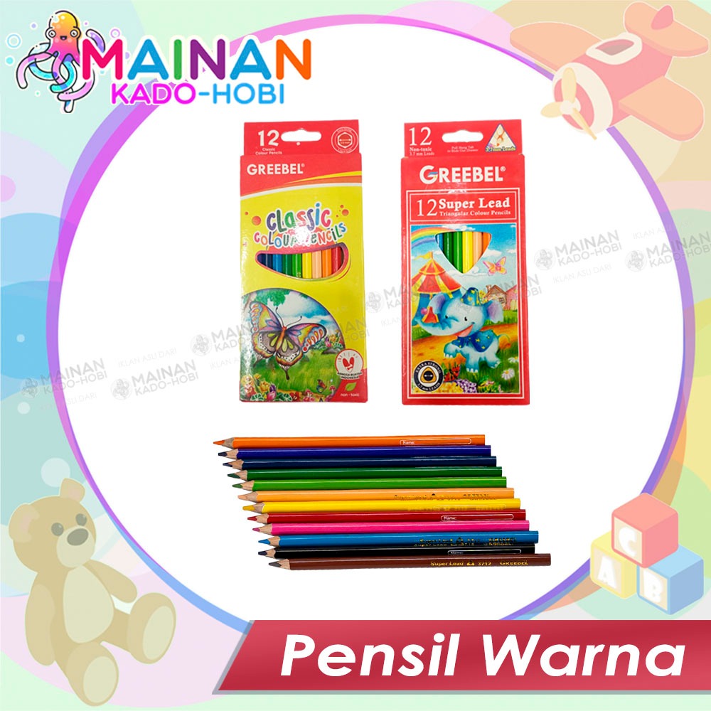 

SET STATIONERY ALAT TULIS SEKOLAH PENSIL WARNA WARNI CLASSIC COLOUR PENCIL