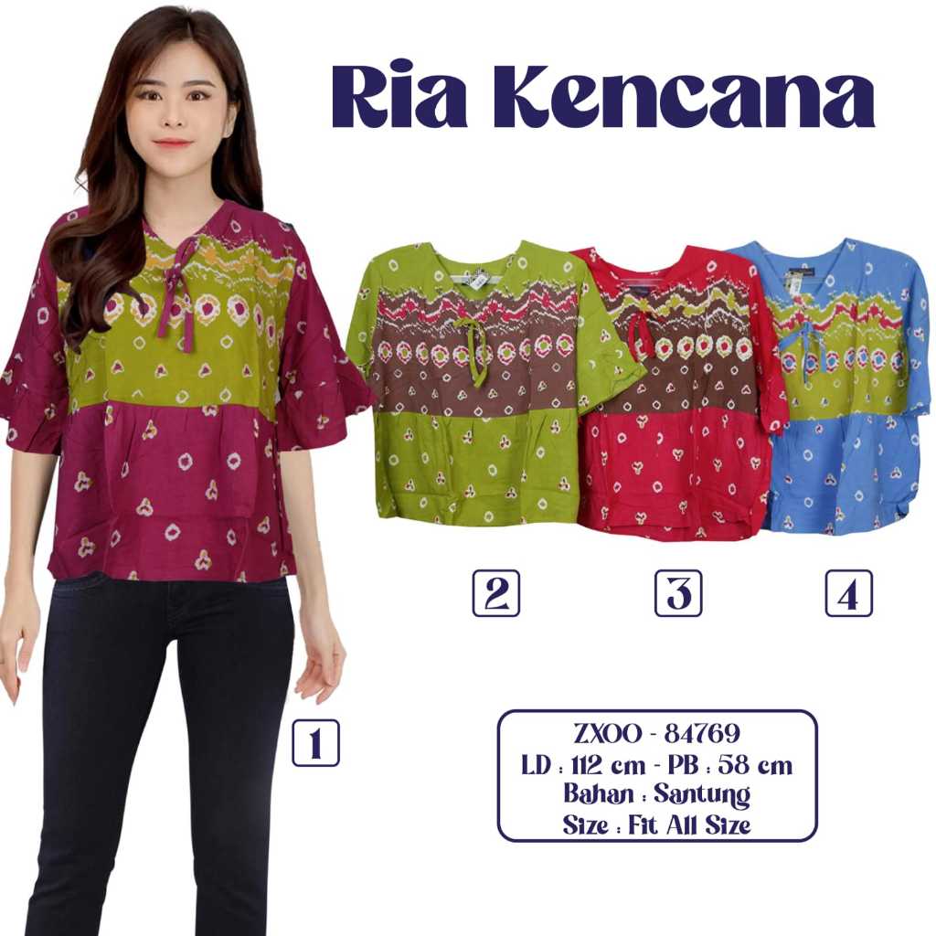 BLOUSE BATIK WANITA LENGAN PENDEK BLOUSE BATIK MURAH ATASAN BATIK REMAJA ATASAN WANITA KEKINIAN