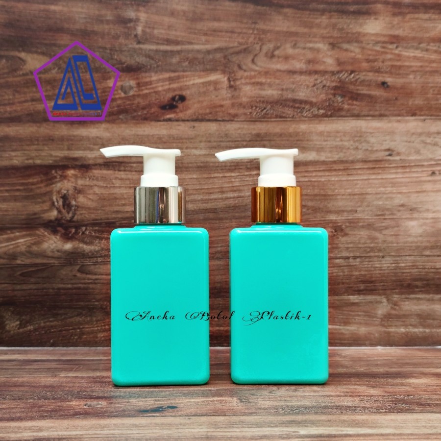 Botol Pump 100ml Kotak Plastik Pet Hijau / Botol 100ml Pump Lotion