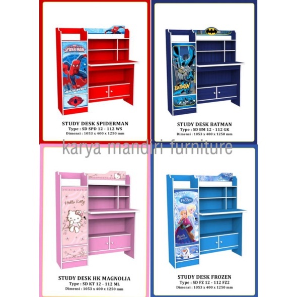 Meja Belajar Anak Karakter Meja Belajar Minimalis Meja Belajar Rak Buku Serbaguna SD-12-112