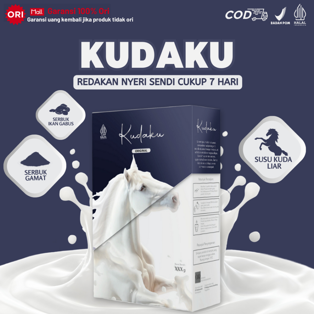 

KUDAKU Susu Kuda Liar Bima Sumbawa Original Bubuk Murni Isi 200 Gram Multivitamin Mengobai Asam Urat Rematik Syaraf Kejepit Gejala Kolestrol