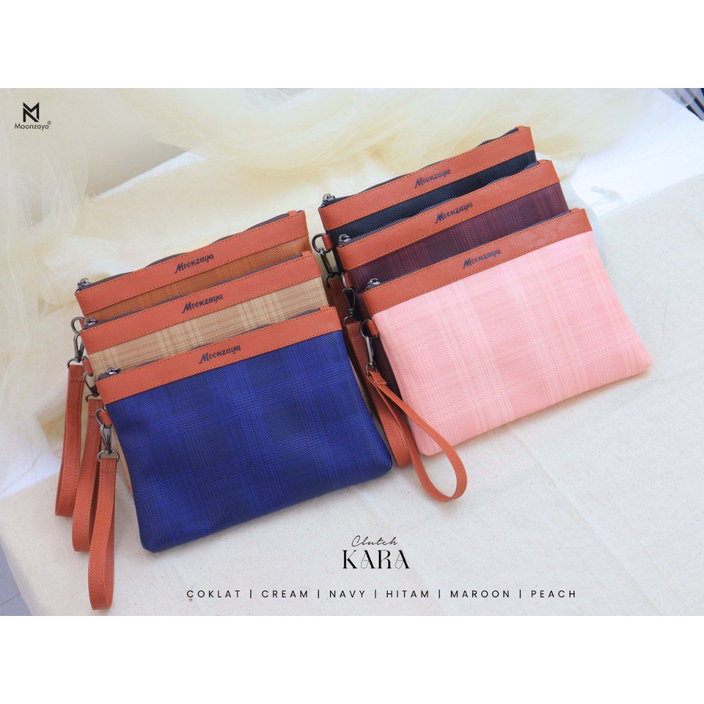Moonzaya Clutch Kara Tas Tangan simpe Elegan Hand Bag