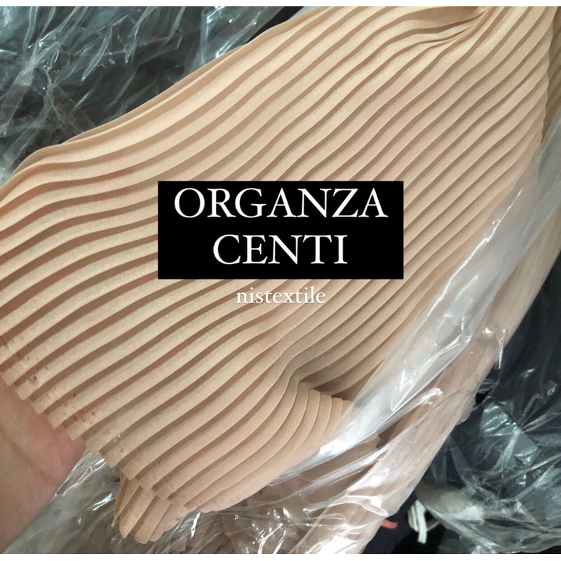 1/2 meter kain Organza Plisket Centi - organdi pleats kain pesta by nistextile