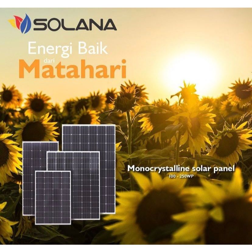 Solana Panel Surya Solarcell 200WP Mono PV Monocrystalline 200W Panel Surya Pembangkit Listrik Tenag
