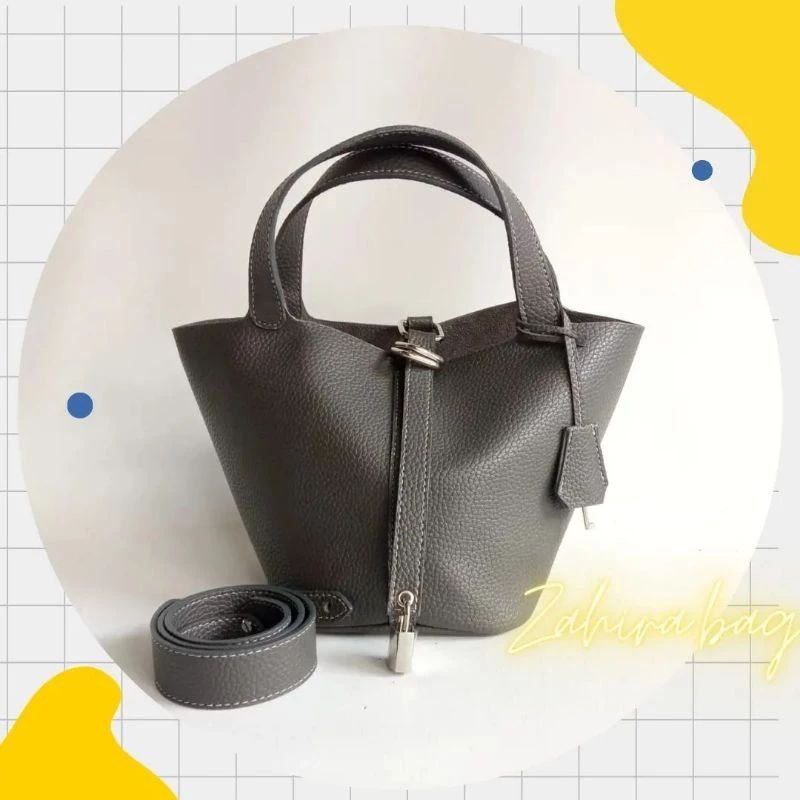 Tas Selempang Picotin Wanita Fashion Free Gembok Mini Bahan Premium Picco Bag