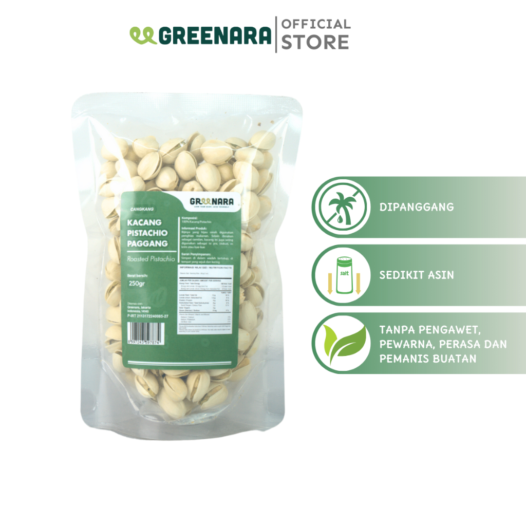 

Greenara - Pistachio Cangkang 250gr