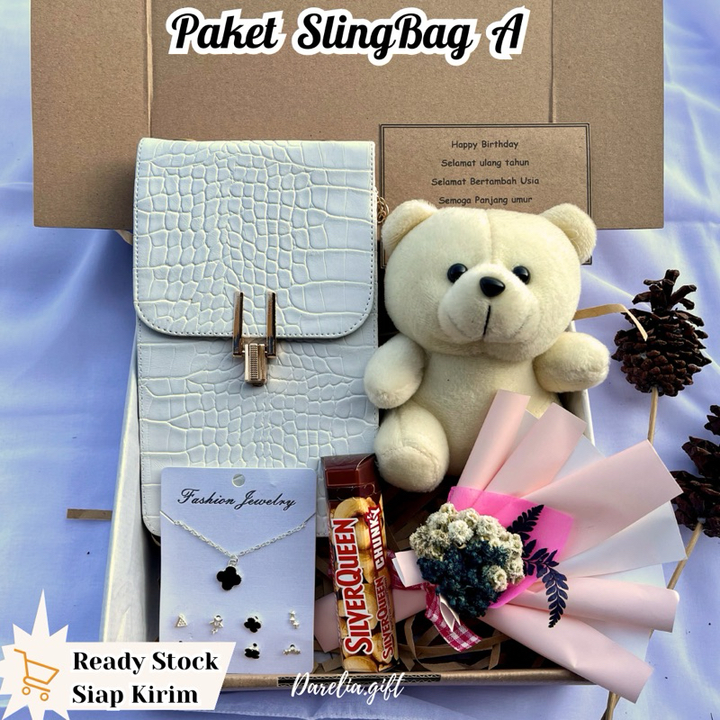[READY STOK] HAMPERS ULANG TAHUN KADO CEWEK HAMPERS TAS WANITA BONEKA AKSESORIS KADO ULANG TAHUNG WI