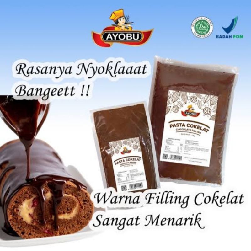 

Selai Filling Pasta Cokelat Ayobu Kiloan Repack 250 Gr