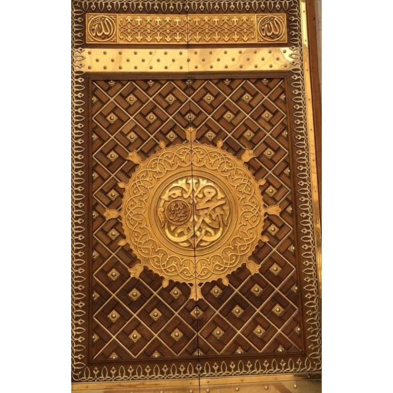 pintu replika masjid Nabawi bahan kayu jati