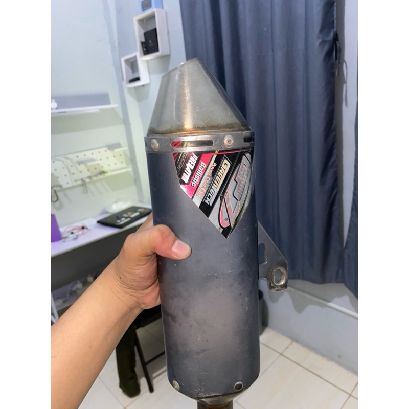 knalpot GP7 balistic greentech edition klx/dtracker 150