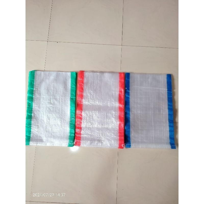 karung beras 10 kg polos transparan isi 50 pcs