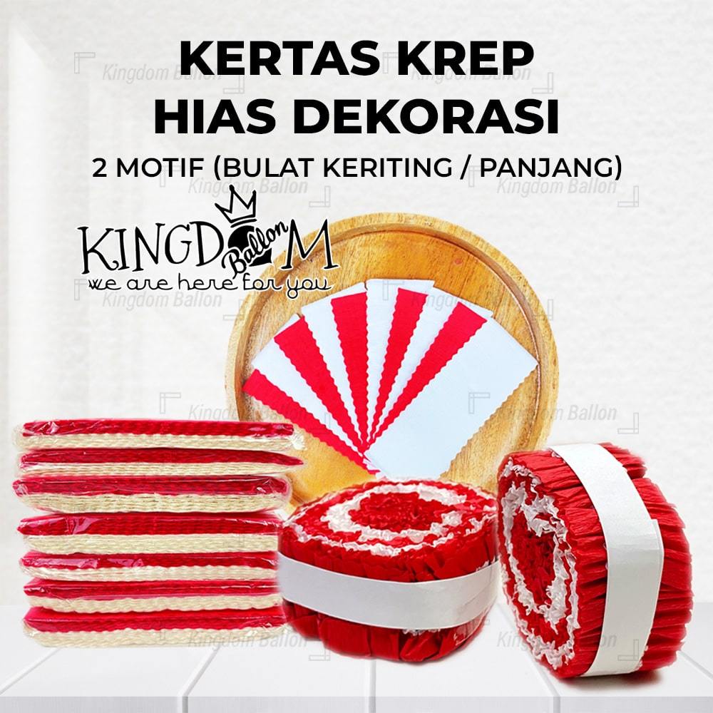 

Kertas Krep Merah Putih / Kertas Tissue / Kertas Dekorasi
