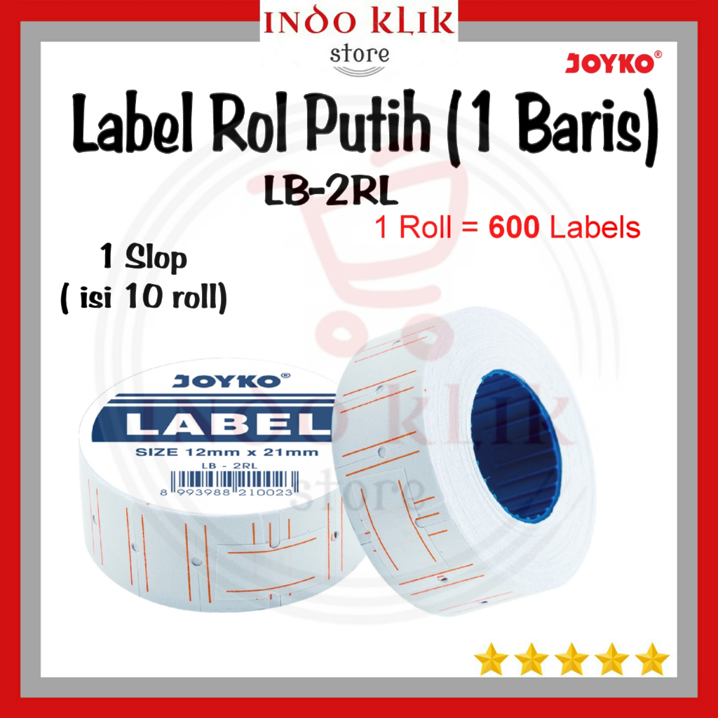 

Kertas Label Roll 1 Baris LB 2RL Joyko / Price Label 1 Line LB-2RL