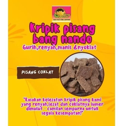 

200gr KRIPIK PISANG COKLAT BANG NANDO KHAS LAMPUNG