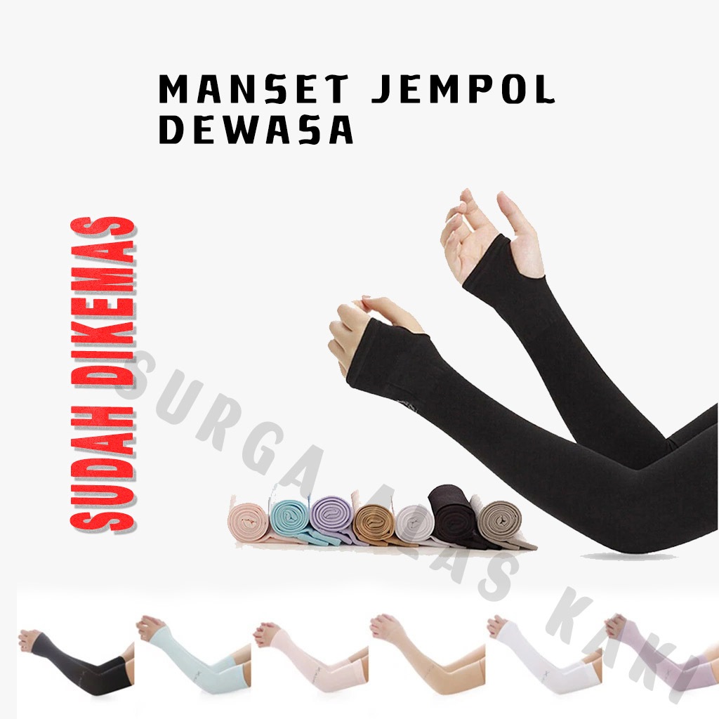Sarung lengan lubang jempol / MANSET TANGAN anti kendot lembut