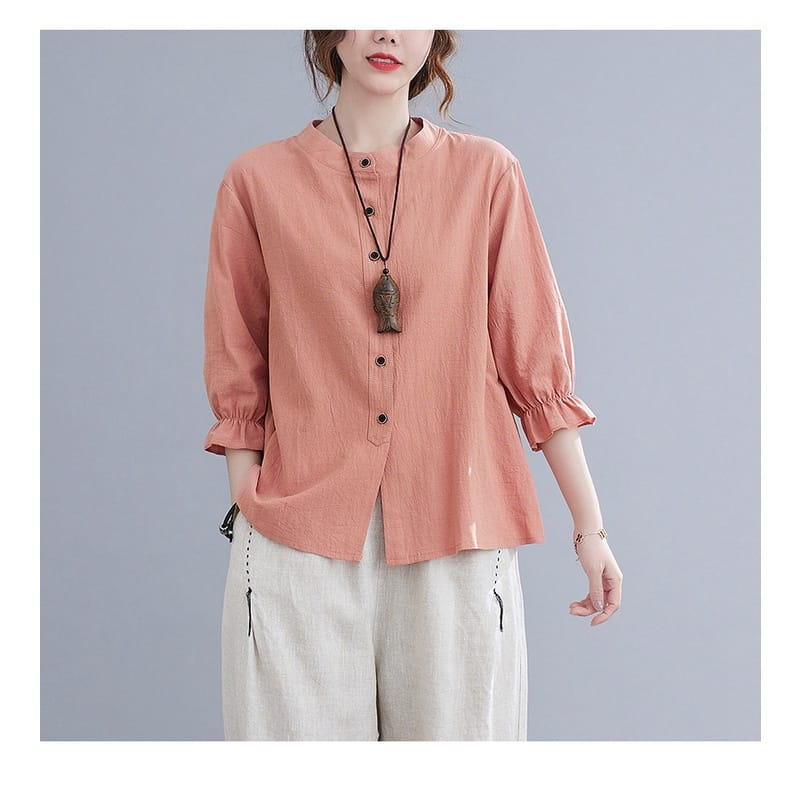 ANINDYA BLOUSE Baju Atasan Wanita Dewasa Model Baru Bahan Cotton Crinkle Baju Atasan Blouse Wanita
