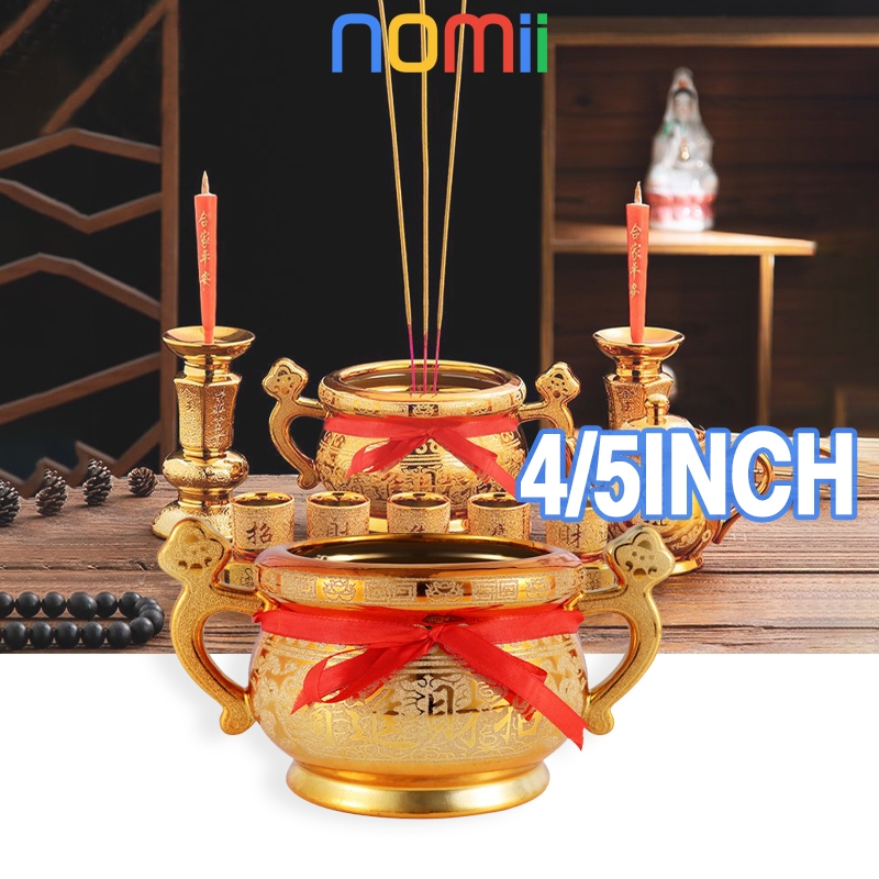 Hiolo Tempat Hio Kuningan / Hio Dupa Kuningan / Hiolo Polos Kuningan 4/5inch