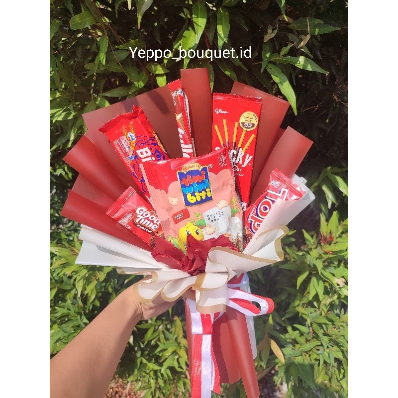 

Buket snack tema 17 agustus nuansa merah putih murah meriah