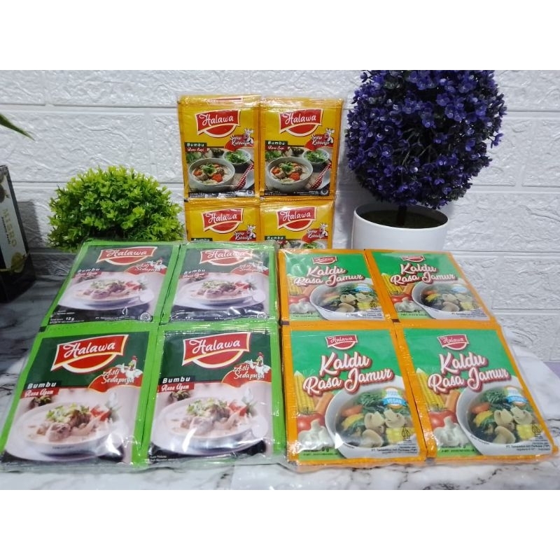 

Halawa Bumbu Serbaguna Halawa Ayam 1 renteng isi 12 saset
