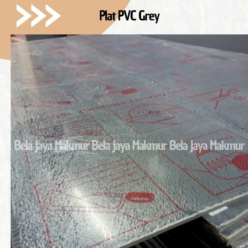 Plat PVC Grey Lembaran Tebal 4mmx1220mmx2440mm/ Plat PVC Lembaran