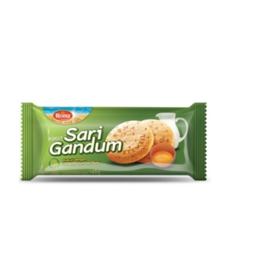 

Roma Biskuit Sari Gandum kemasan netto 149 gr