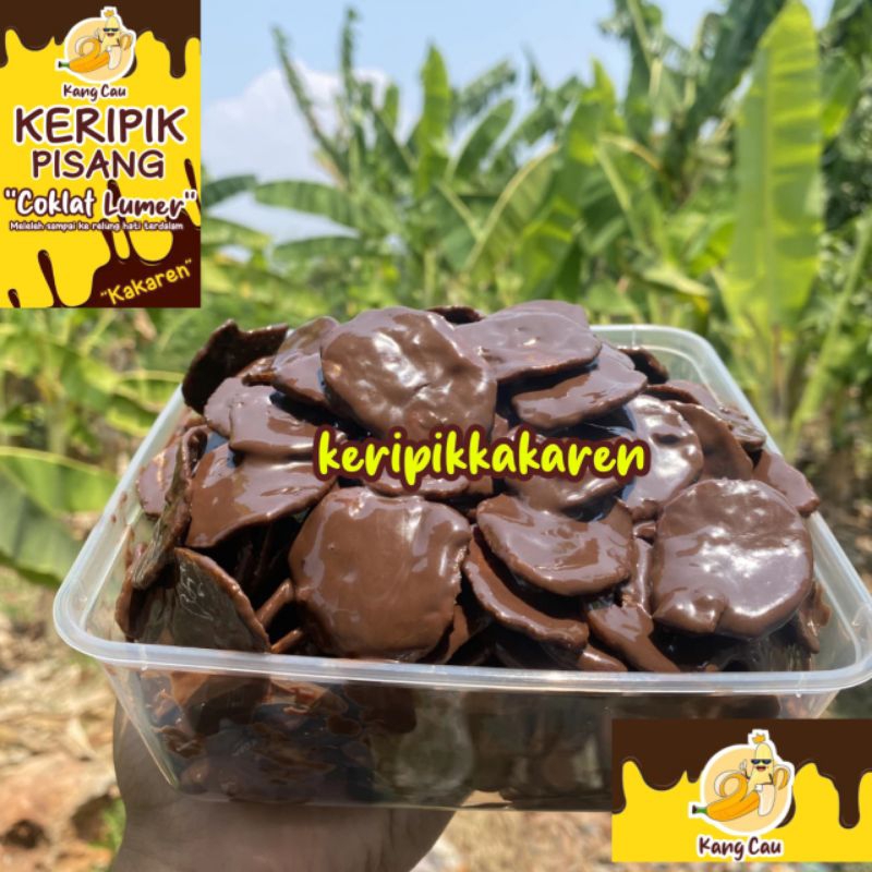 

Vanana keripik pisang cokelat lumer box 650ml cruncy melted