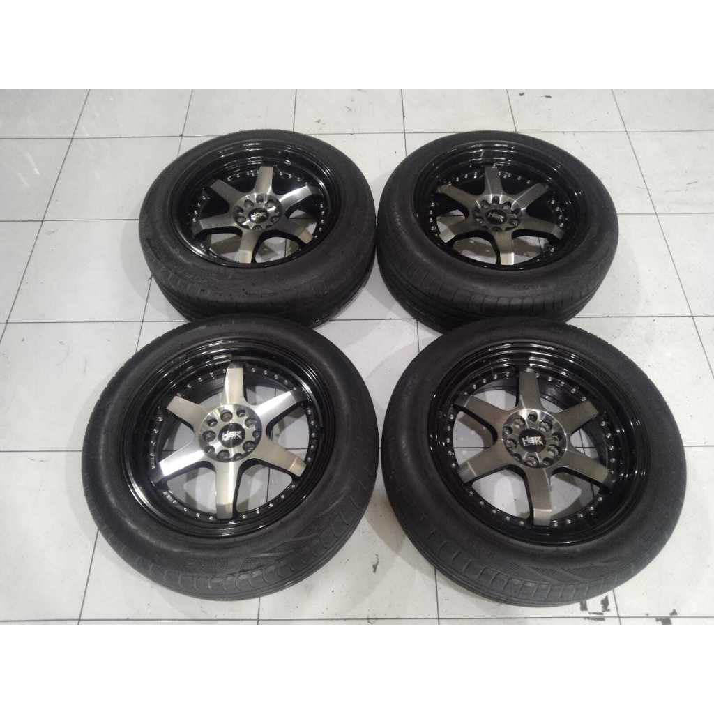 VELG MOBIL SEKEN HSR BORGO RING 17 LEBAR 7,5/8,5 PCD 5X100 5X114 BAN 225 55 R17 BUAT HRV CRV NEW VEL