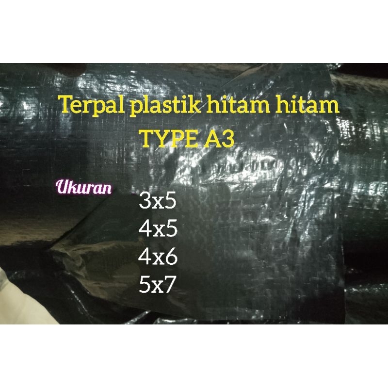 Promo Terpal plastik A3 lembaran hitam hitam