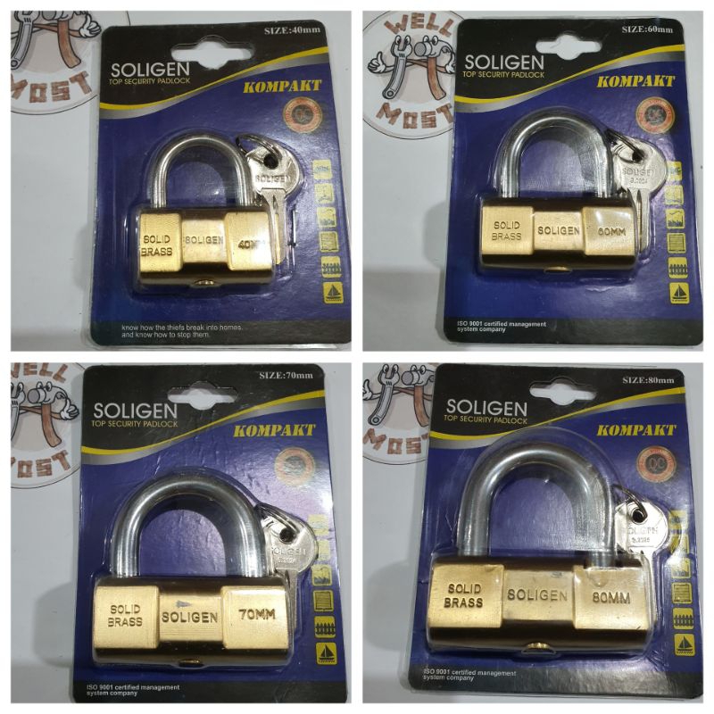 GEMBOK BALOK SOLIGEN | GEMBOK BULAT SOLIGEN 40MM 50MM 60MM 70MM 80MM