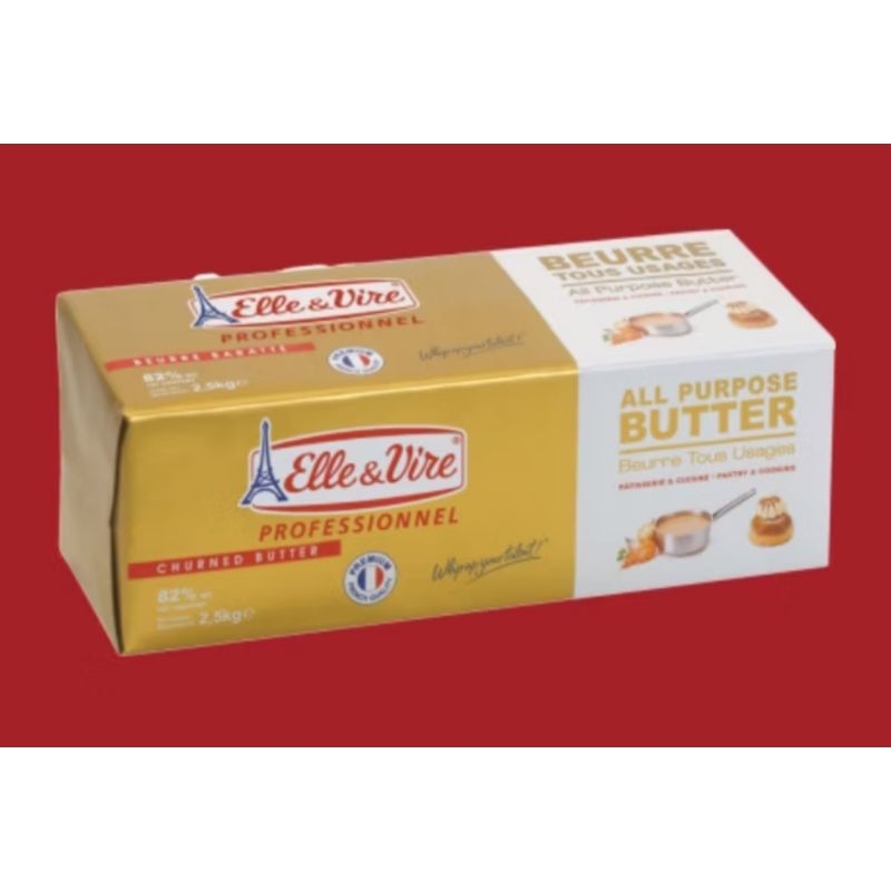 Elle & Vire Unsalted Butter 2.5 kg