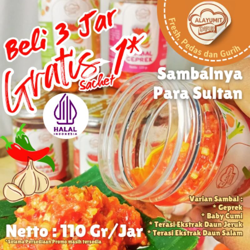 

Sambal Sambel Promo Baby Cumi Geprek Terasi