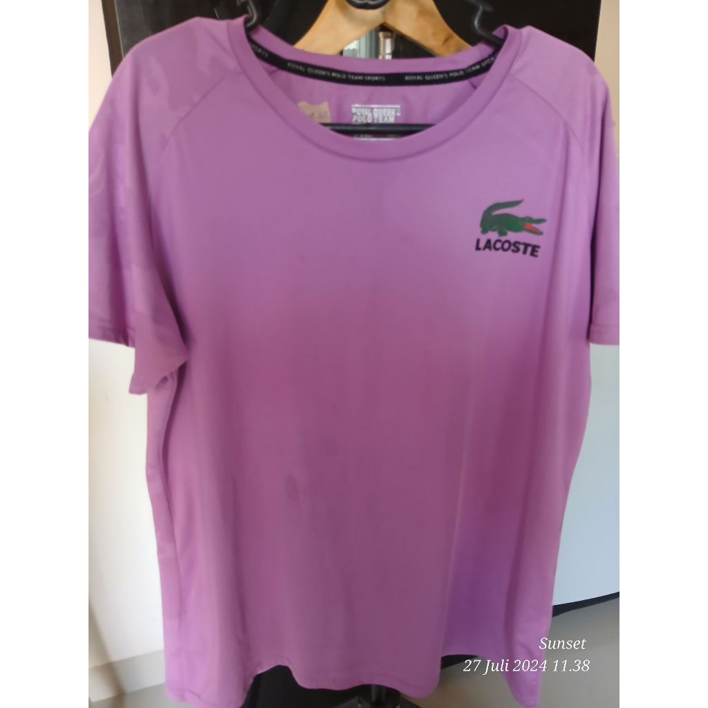 Baju Kaos Oblong ROYAL QUEEN X CROCODILE second  branded original size  L LD 108 panjang 68