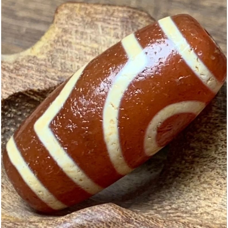 Dzi Beads 2 Eye Tibet Asli Agate 12*30mm