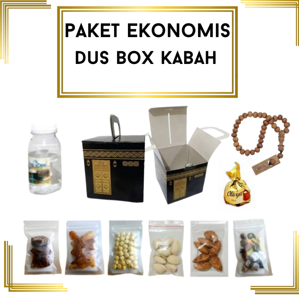 

Paket Oleh Oleh Haji dan Umroh dus Box Kabah zamzam ekonomis