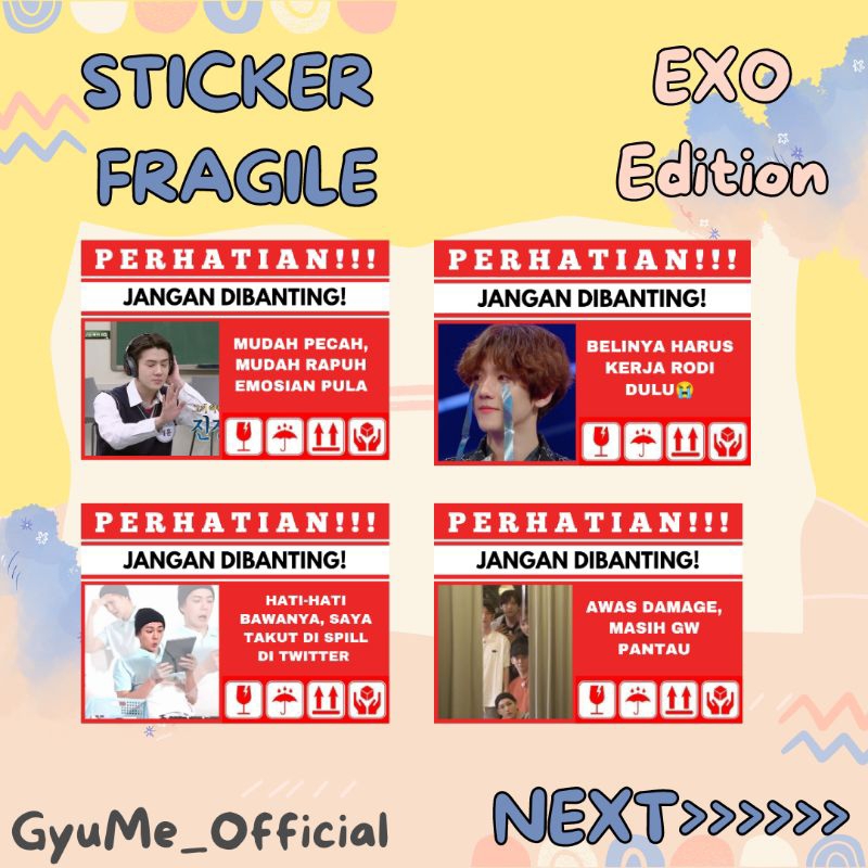 

Sticker Fragile K-Pop (EXO Edition)
