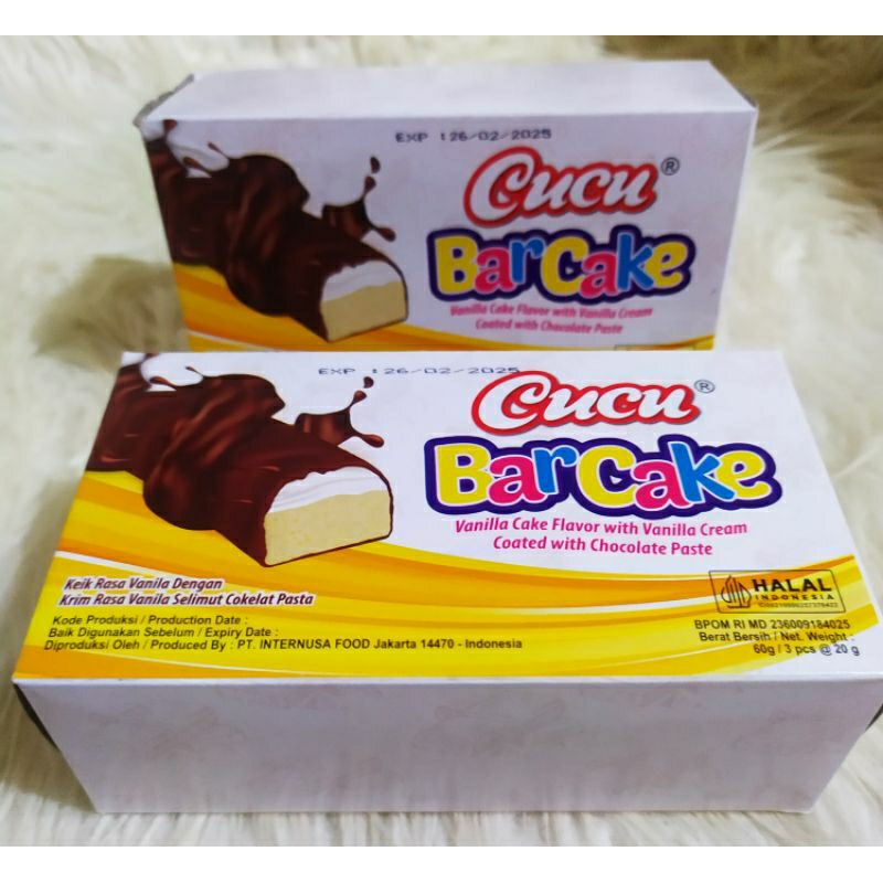 

Cucu barcake isi 3 x 20 gr