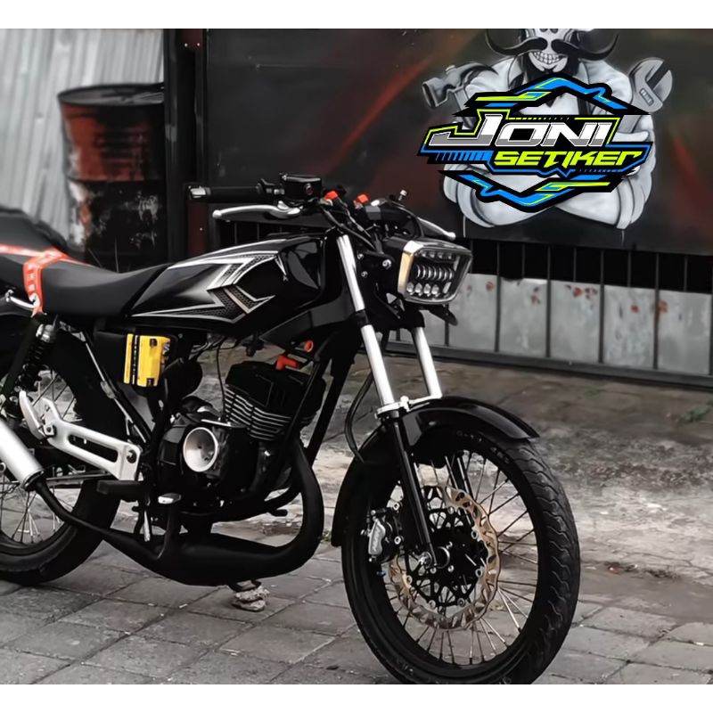 Striping Lis Sticker Standar Ori Yamaha RX-King 2004 Hitam silver Striping RX KING striping RX king